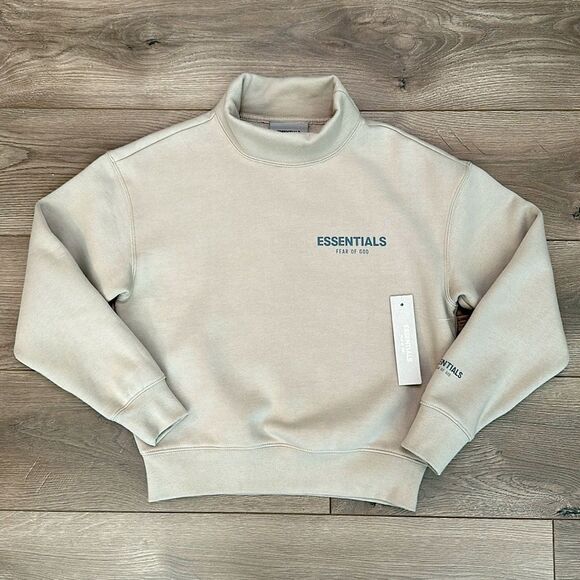 Fear Of God Essentials Mock Neck‎ Tank Sweatshirt Size Kids Medium - Picture 1 of 12